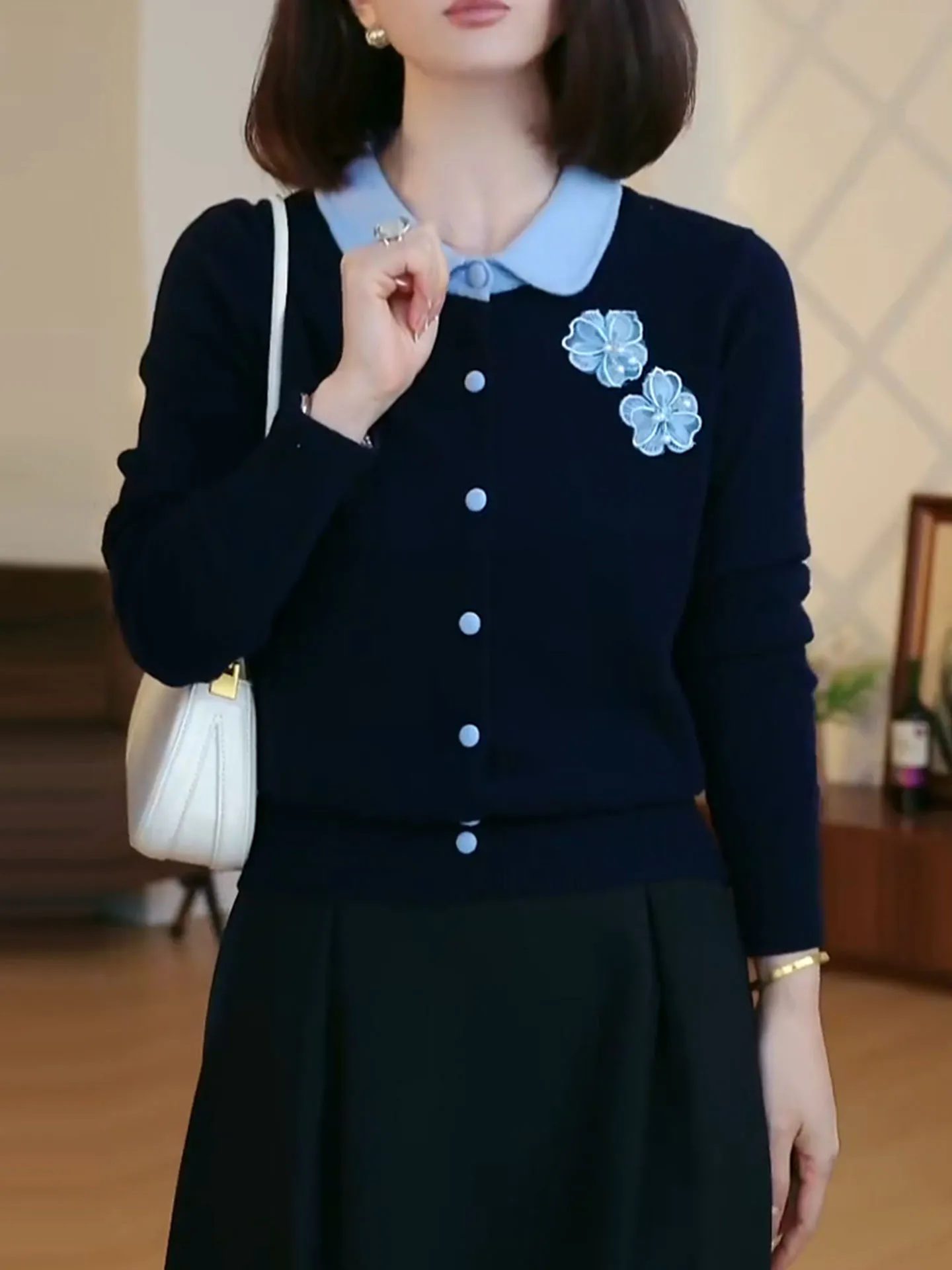 

Вязаный свитер Ele Long Sve: Модный женский топ с уникальным дизайном, осенняя коллекция, комфортная посадка