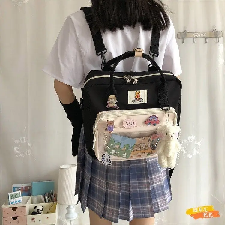 JIAERDI Kawaii Ita Bag For Teenage Girls Harejuku Preppy Backpack