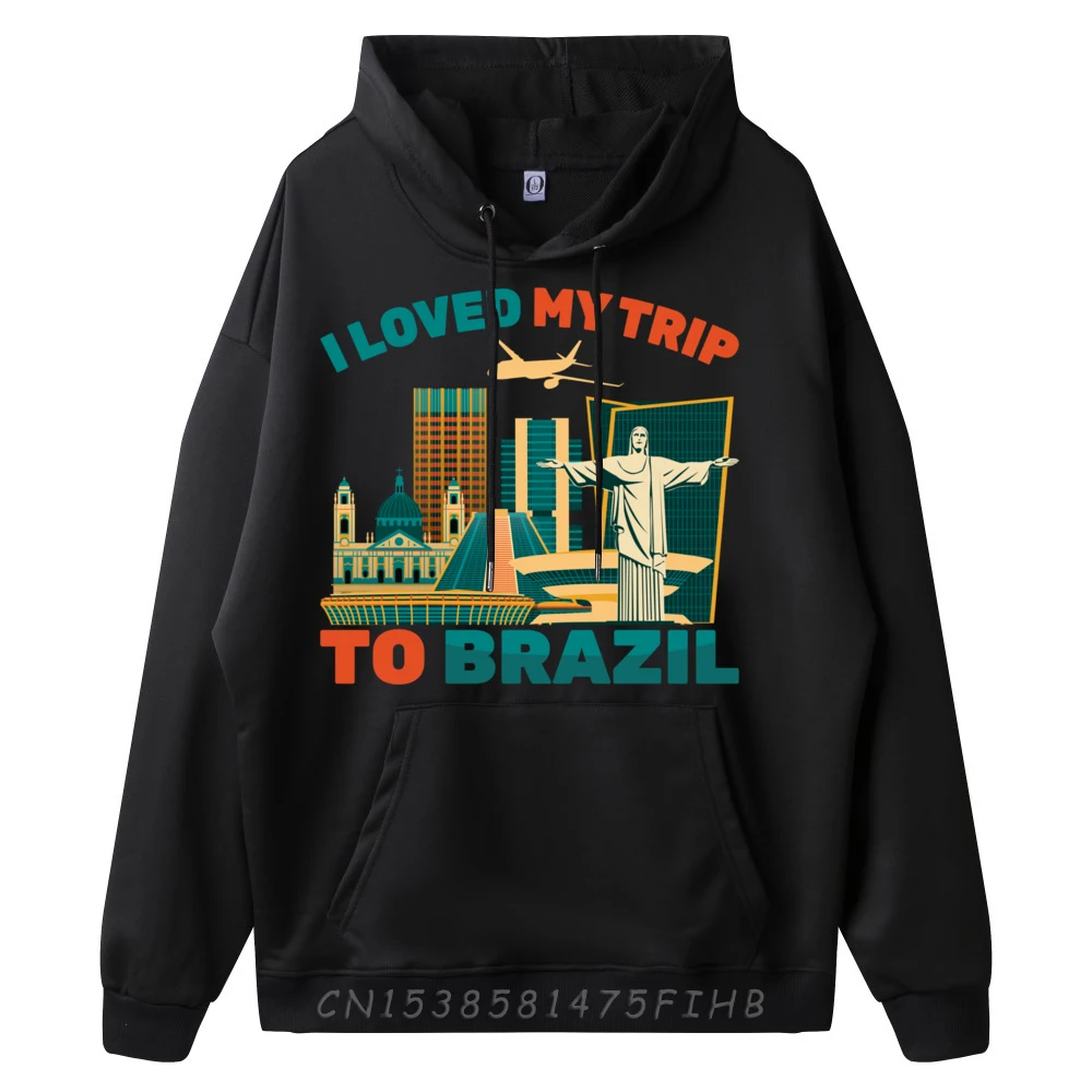 Travel I Loved My Trip To Brazil Airplane Tourist Oversized Hoodie Mens Hoodie Christmas Sweater