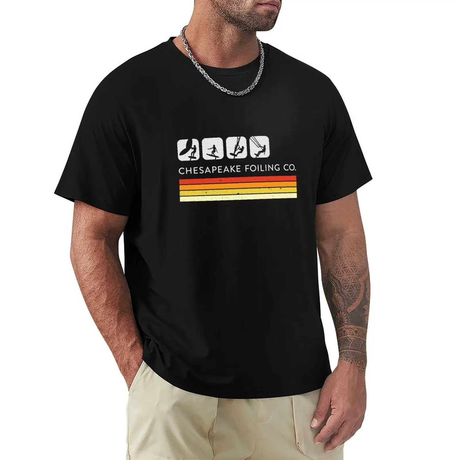 Chesapeake Foiling Co. (for dark background) T-Shirt t shirts for man slim fit T-Shirt
