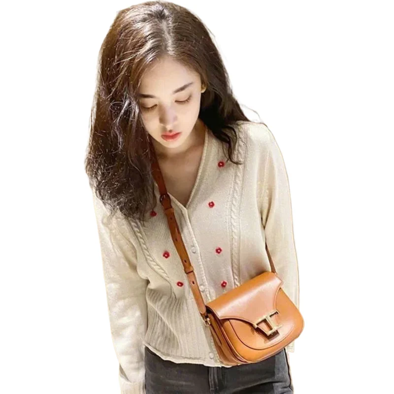 

Lazy Style Knitted Cardigan Women's New Loose Hollow Out Slimming Look Paired with Thin Sweater