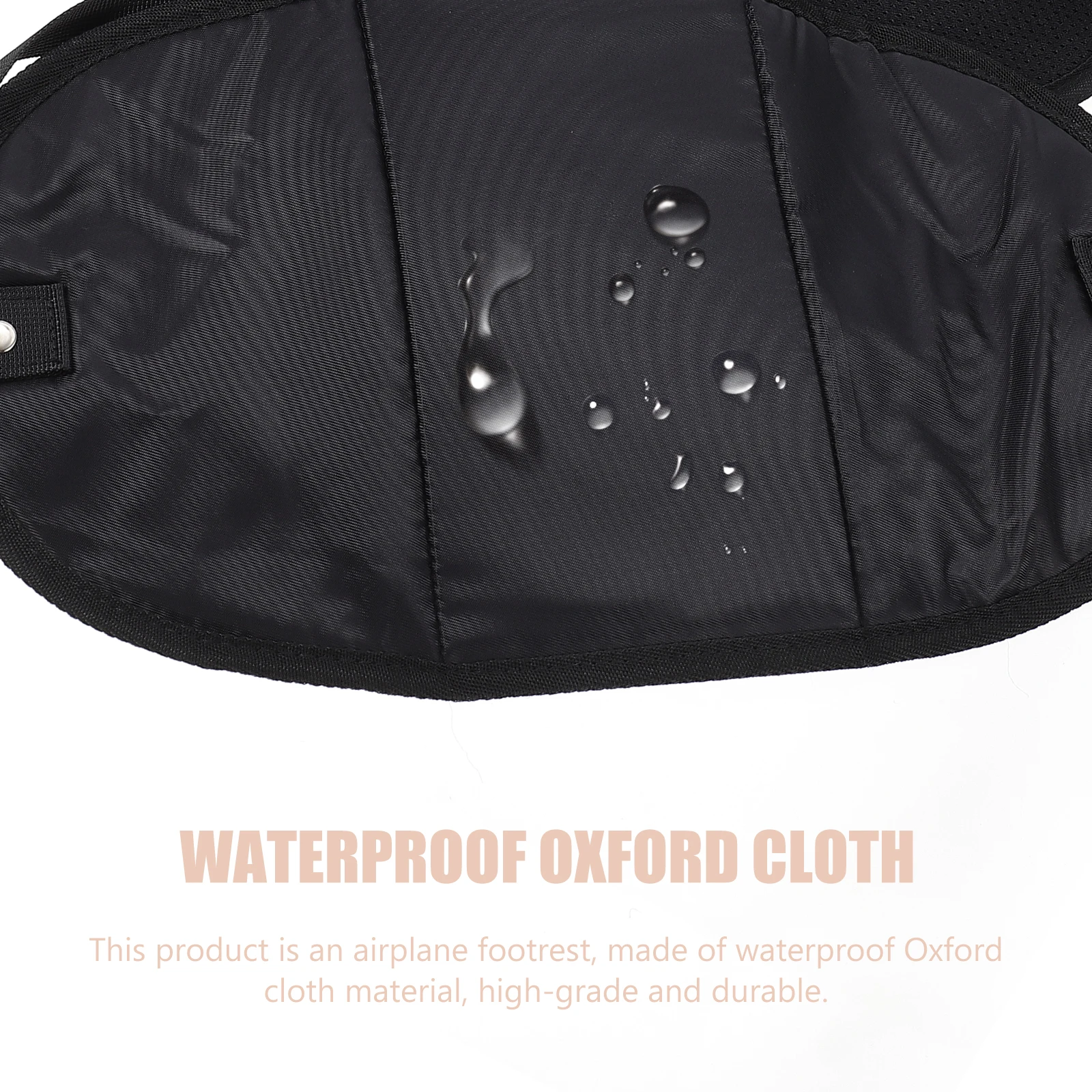 

Oxford Cloth Airplane Footrest Adjustable Black Foot Hammock Travel Foot Rest Hanging Pad Comfortable Portable Airplane Travel