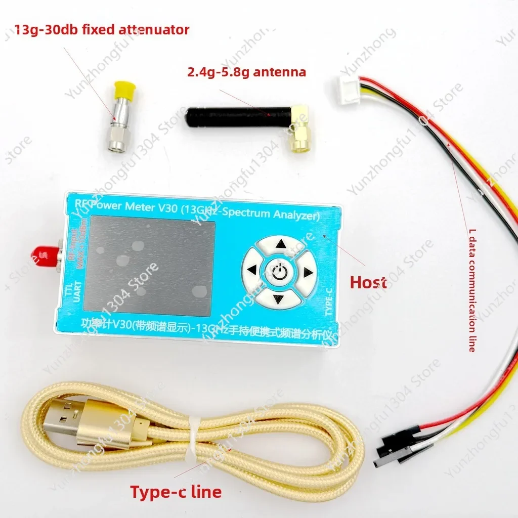 Radio Spectrum Meter Signal Interference Detection Sweep Analyzer Portable Handheld 13GHZ Spectrum Meter V30