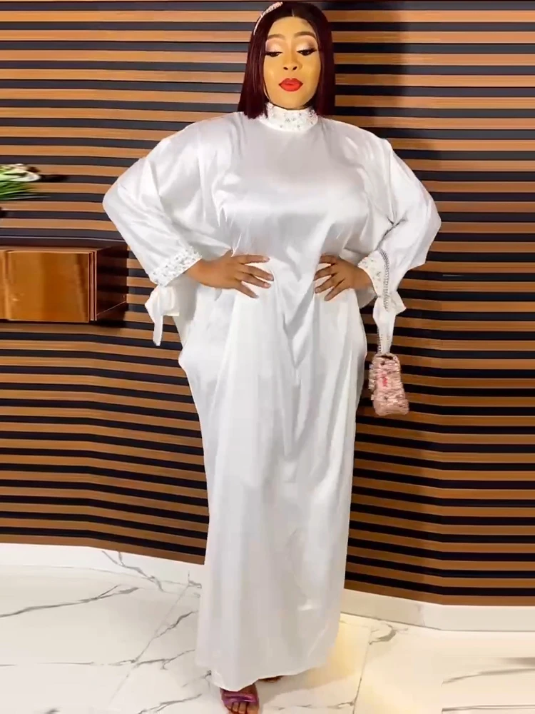 

Long Sleeve Dresses For Women Dubai White Abayas African Loose Boubou Dashiki Outfits Wedding Party Evening Gown 2023 Clothing