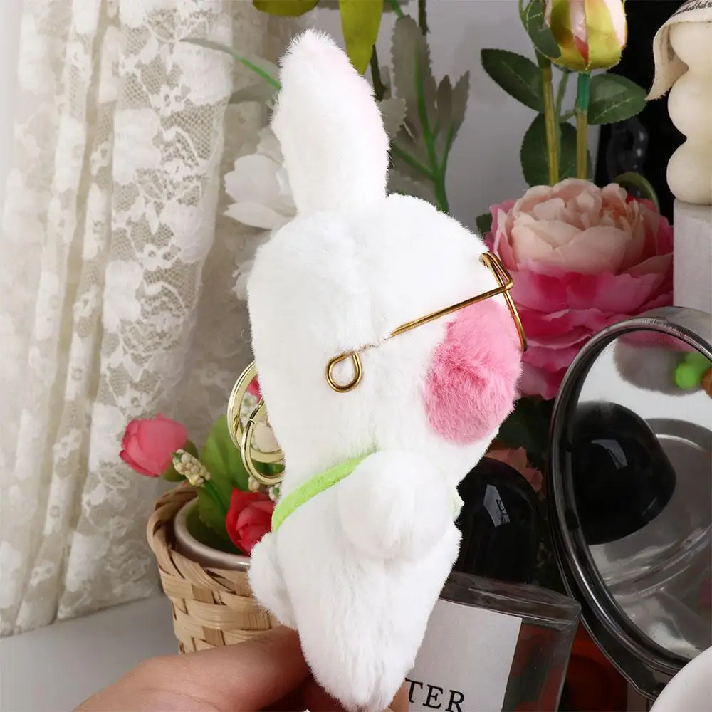 Glasses Rabbit Plush Rabbit Pendant Netred Wearing Hyaluronic Acid Glasses Rabbit Toy Lalafanfan Rabbit Korean Style Kids Toys