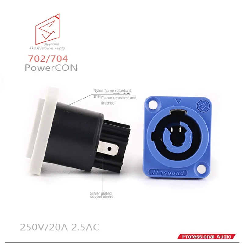 1 ~ 8PCS Powercon Chassis Connector 20A 3 pin Power femmina Socket terminali NAC3MPA-1 e NAC3MPB-1 per trapano elettrico LED Stage