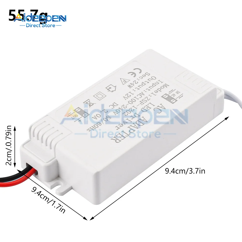 DC 12V LED Driver tensione costante guida adattatore di alimentazione trasformatore di illuminazione 6W 12W 18W 24W 36W 48W 60W per striscia Led