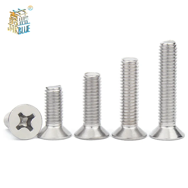 10PCS/lot Cross Phillips Flat Countersunk Head Screw Bolt M3 M3.5 M4 M5 M6 M8 M10 304 Stainless steel GB819