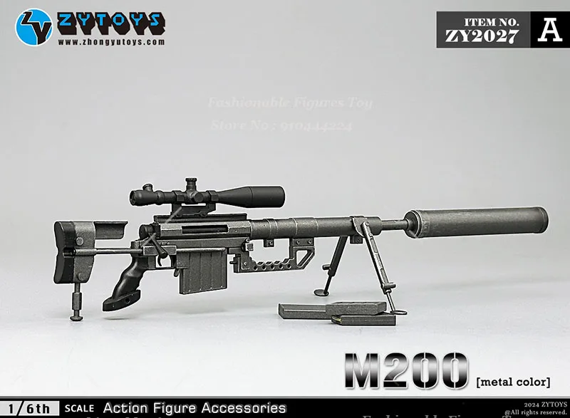 Zytoys zy2027 escala 1/6 m200 rifle de atirador plástico militar arma de combate modelo caber 12 Polegada figura ação corpo bonecas