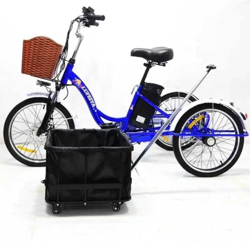 2026 Old Elderly Three Wheel Trike Heavy Load Adult 350W Cheap Cargo Bike Bicycle City 3 Wheel Electric Tricycles Motorcycle - view 6