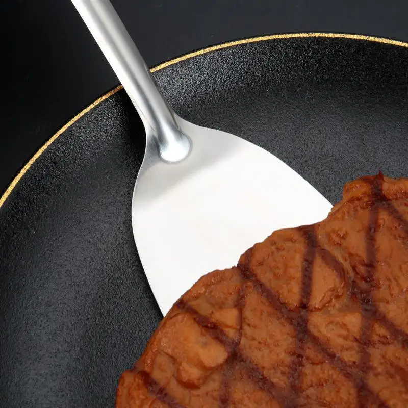 Utensílios de cozinha de aço inoxidável pá vazamento pá cozinhar espátula bife pá fritar wok espátula ferro utensílios de cozinha