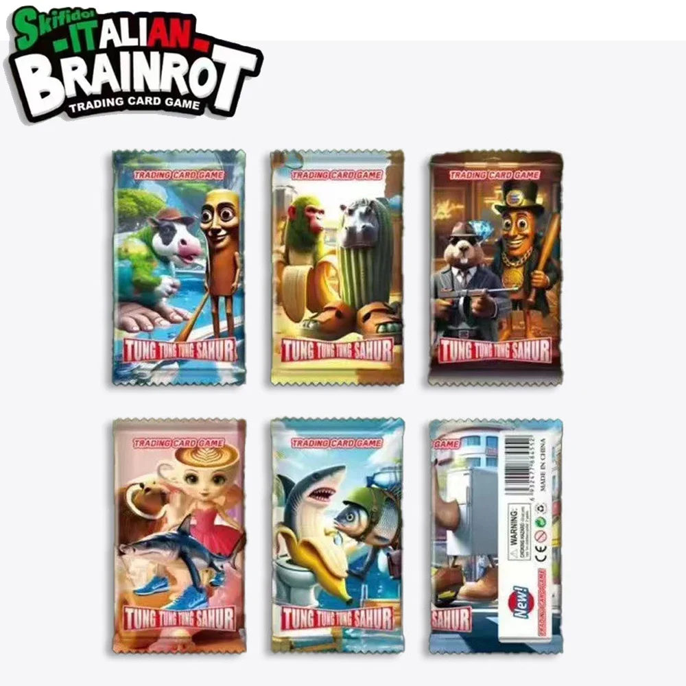 

2025 Italian Brainrot Cards Classic Cards of Collection Tung Tung Tung Sahur Tralalero Tralala Children Trading Cards