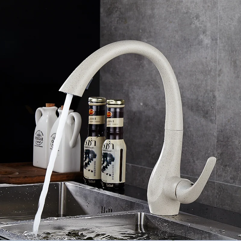 TOLM الحديثة مصقول الكروم النحاس بالوعة المطبخ صنبور مقبض واحد قطب يسحب صنبور الحاويات بالوعة خلاط صنبور #2