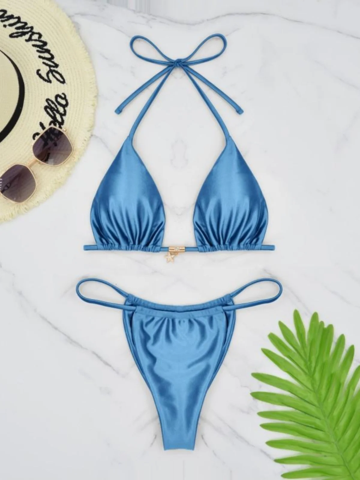 

Sexy Bikini Pure Desire Sle Small Chest Gathered Hot Spring Vaion Swimwear Soleidswimsuit Brand Sport Fitn Fans Supplies