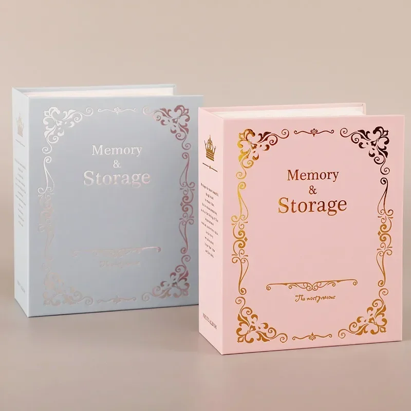 6 Inche Photo Albums 100 Photos Bronzing Memory Collection Book Picture Storage Case Vertical Classic Photo Album Frame for Kids