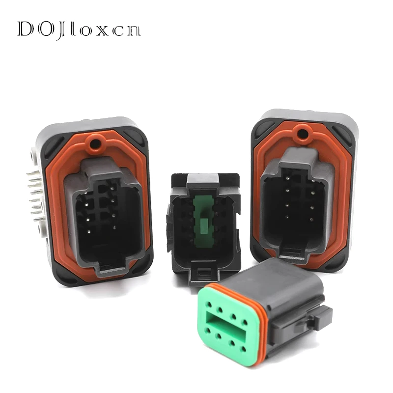 1 Set 8 Pin DT04-08PB-P021 Male Fmale Connector  Contactor With Terminal DT06-08SB DT04-08PB 1027-014-0800