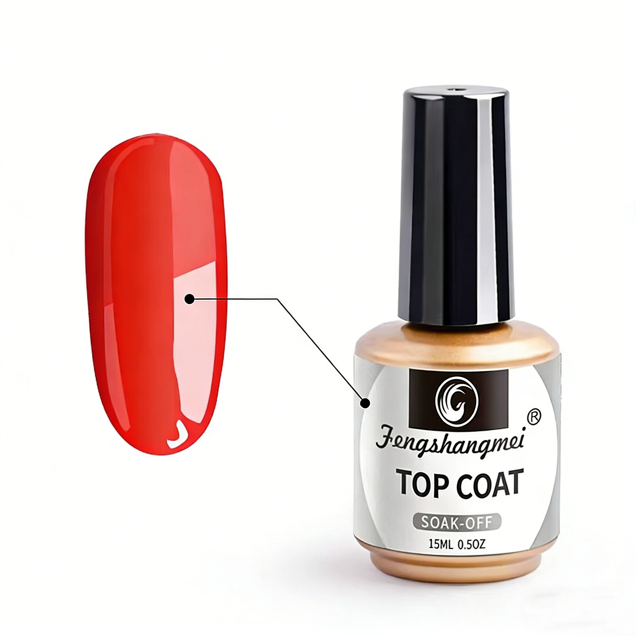 طلاء أظافر جل شفاف غير فلورسنت بدون مسح، لمسة نهائية لامعة للغاية وتدوم طويلاً، أظافر معالجة بالأشعة فوق البنفسجية LED #3