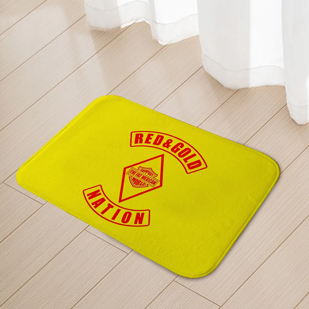 Red and Gold Nation Bandidos floor mat house carpet door pad modern decorative carpet anti -sliding floor pad 21