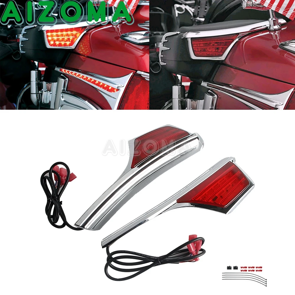 

Светодиодный светильник для пассажирского поручня, габаритный фонарь для пассажирского сиденья мотоцикла для Honda Goldwing GL1800 GL1800, задние поворотники