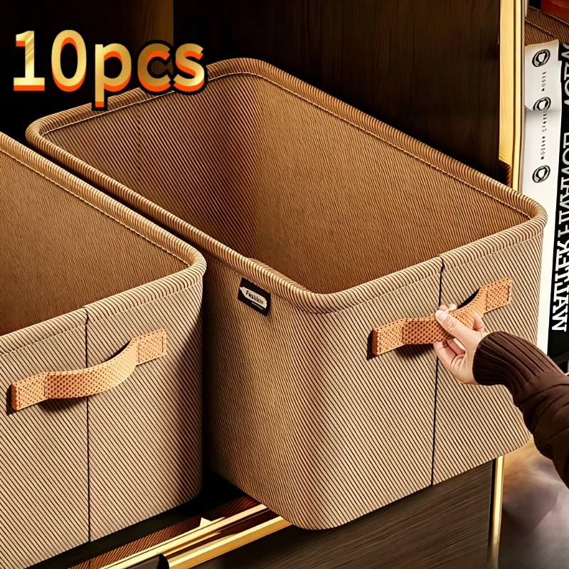 

Набор из 10 утолщенных органайзеров для одежды в шкаф: коробки для хранения брюк, джинсов, свитеров, складные контейнеры для одежды