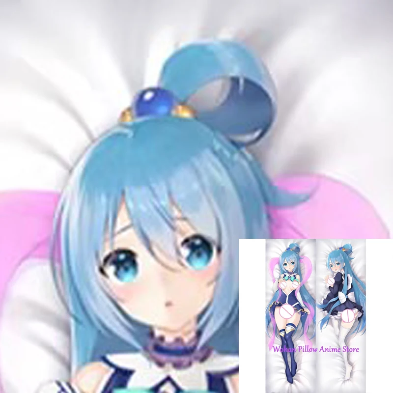 

Dakimakura Anime Pillow Cover Aqua Double Sided Print Life-size Halloween Decoration