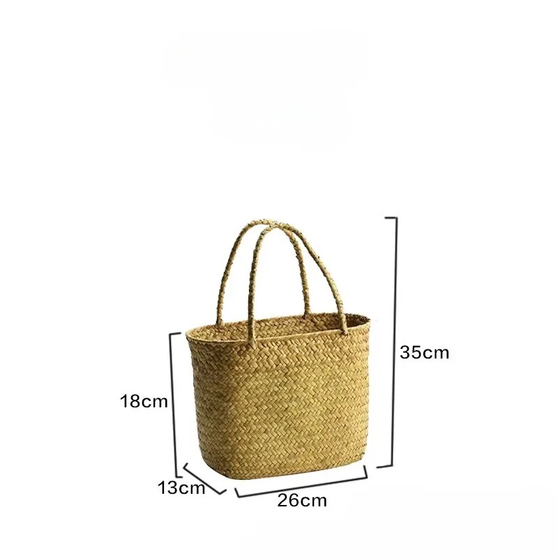 القش حقيبة من القماش حقيبة يد تخزين مهرجان منتصف الخريف واليوم الوطني هدية سلة التخزين الإنترنت المشاهير هدية سلة محمولة