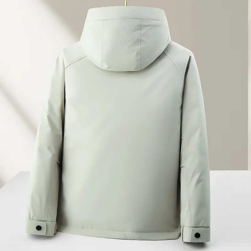 2025 Autumn/Winter New Men's Hooded Down Jacket 90 Duck Down Thickened Warm Youth Leisure Outdoor Cold proof Clothing