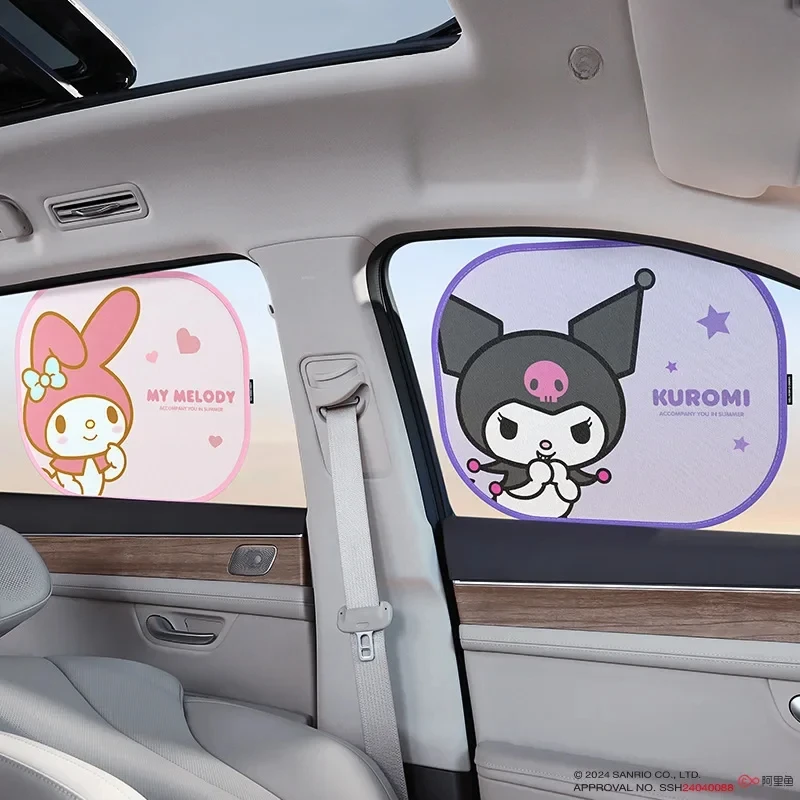 Sanrio Car Curtains Window Sunshades Sun Protection Heat Insulation Nets Side Windows Glass Curtains