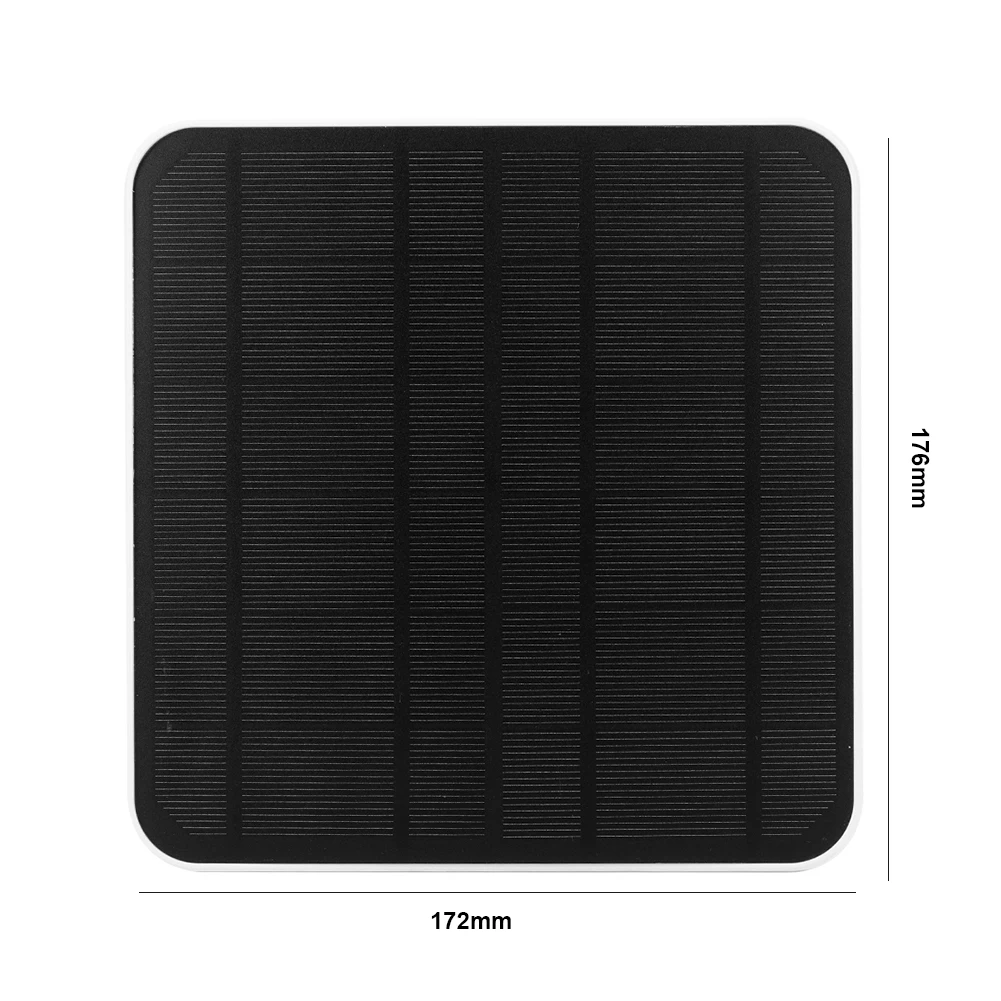 

5V 6W Solar Panel Micro USB & USB-C Port Solar Charging Panel 360°Adjustable Mounting 9.2 Ft Charging Cable for Camera
