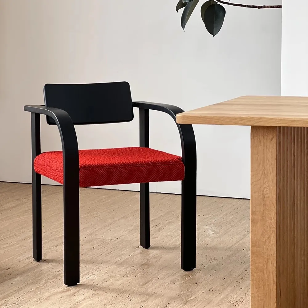 

Vintage Style Solid Wood Home Backrest Chair Designer Desk Leisure Chair Modern Minimalist