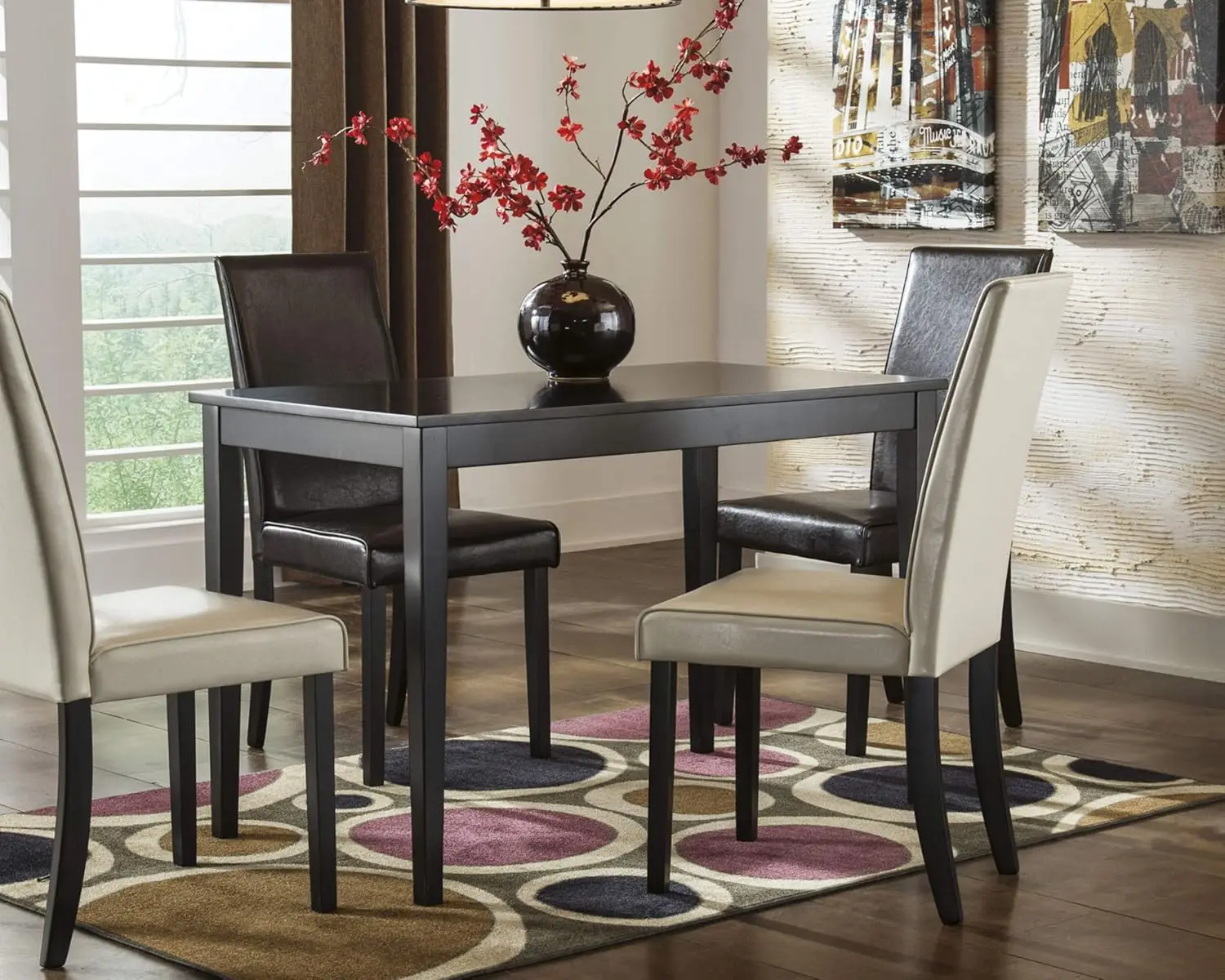 Kimonte Rectangular Dining Room Table, Black