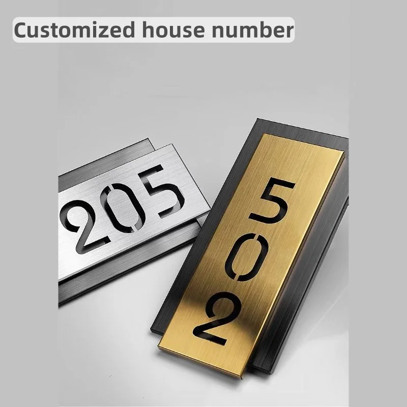 مخصص رقم المنزل الحديث تسجيل ثلاثية الأبعاد قطع الليزر لوحة الباب المعدني علامة الشارع رقم اللوحات مكتب الشقق فندق ديكور المنزل لوحة