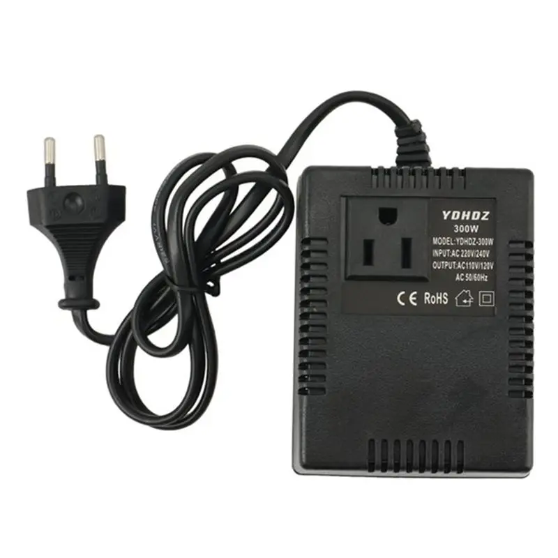 ABKW-Power Transformer Voltage Regulator 220V To 110V Voltage Converter Step-Down Transformer 220 EU Plug Invert 300W