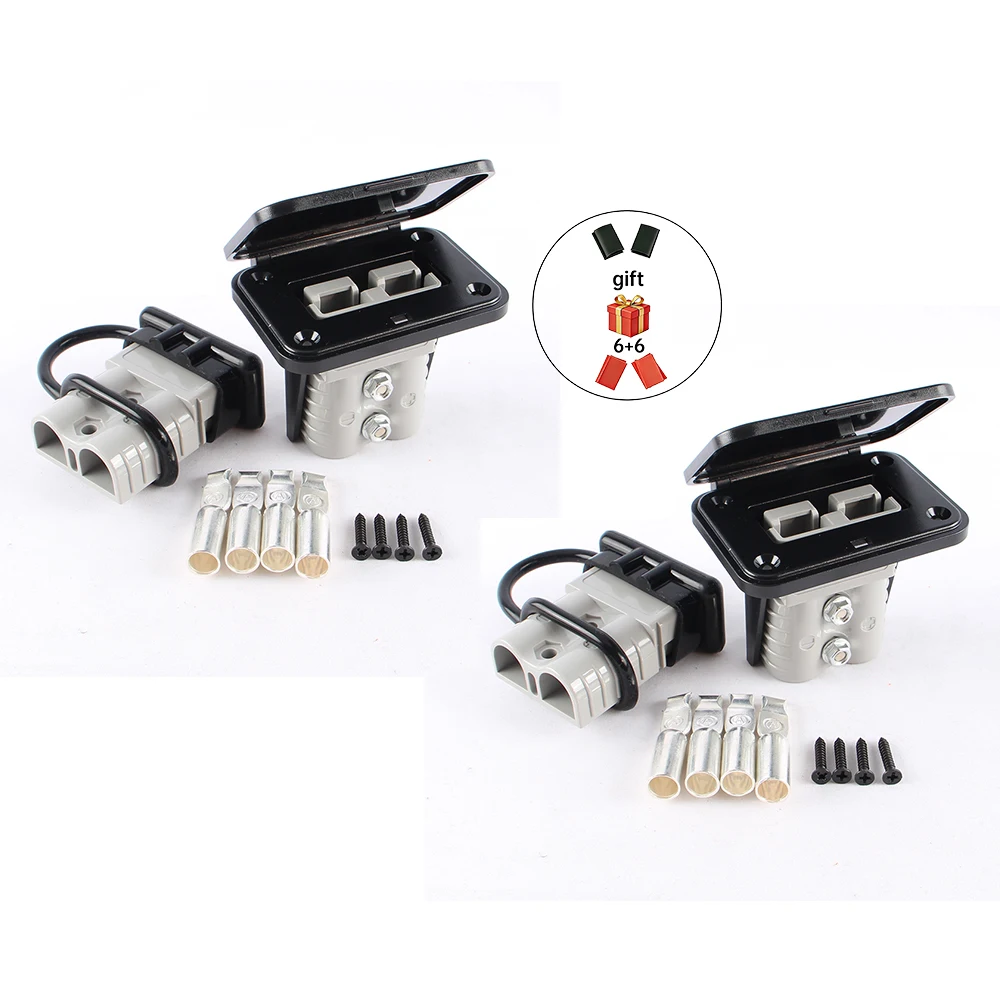 2/4er-Pack 50A 120A 175A Batterieladeanschluss-Set 600V Schnellstecker Autobatterie-Stromanschlüsse Gabelstapler-Kabelverbinder