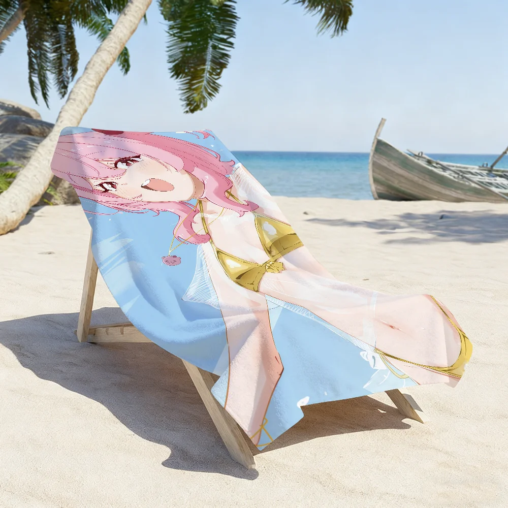 VTuber R-Rosemi Lovelock Towel Sports Quick Dry Travel Camping Gear Sandproof Soft Light Large Beach Towel