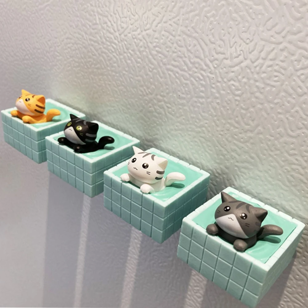 1-4 Pcs Mini Shower Cat Ornament Garden Kitten Statue Gift Kids Children Baby Room Decoration Toy Miniature Figurines Home Decor
