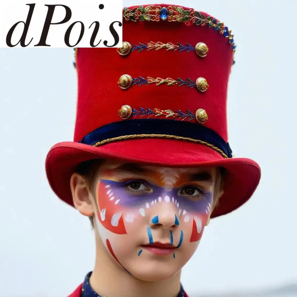 Tocado Vintage para hombre y mujer, sombrero de maestro Majorette, disfraz de capa para mascarada de Halloween, espectáculo de Cosplay, accesorios de fotografía