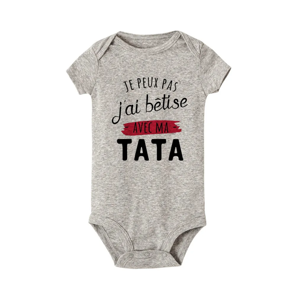 I Have A Crazy Aunt and I\'m Not Afraid To Use It Newborn Baby Bodysuits Funny Cute Toddler Infant Jumpsuits Rompers Outfits