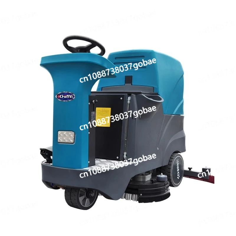 Ride-On Scrubber Cleaning Trolley Cleaning Electric Washing Truck Double Brush Washing Machine