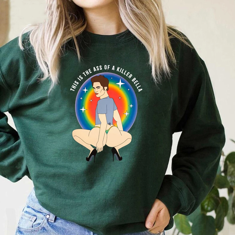 This Is The Ass of A Killer Bella Sweatshirt Edward Cullen Hoodie Unisex Long Sleeve Crewneck Sweatshirt Funny Twilight Pullover