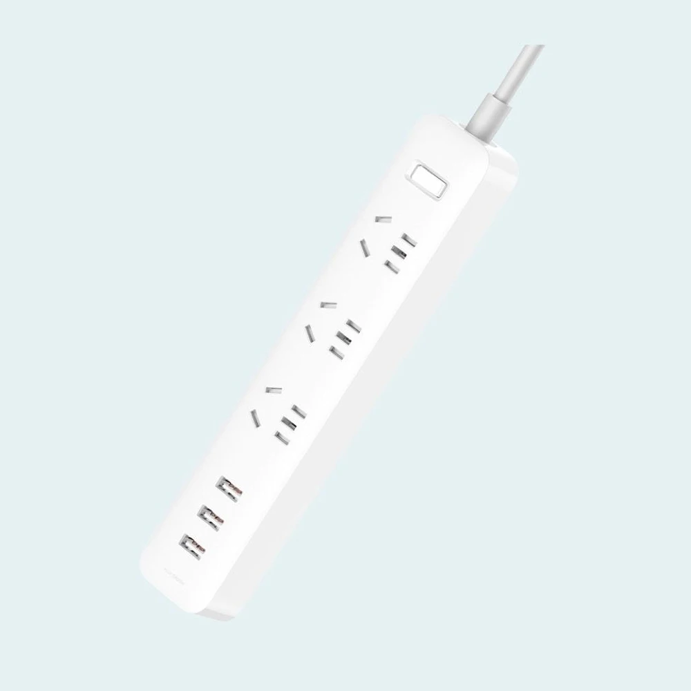 Original Xiaomi Power Strip 3 USB Extension Socket Plug Multifunctional Fast Charging Power Strip 2A 250V 2500W Plug Patch Board