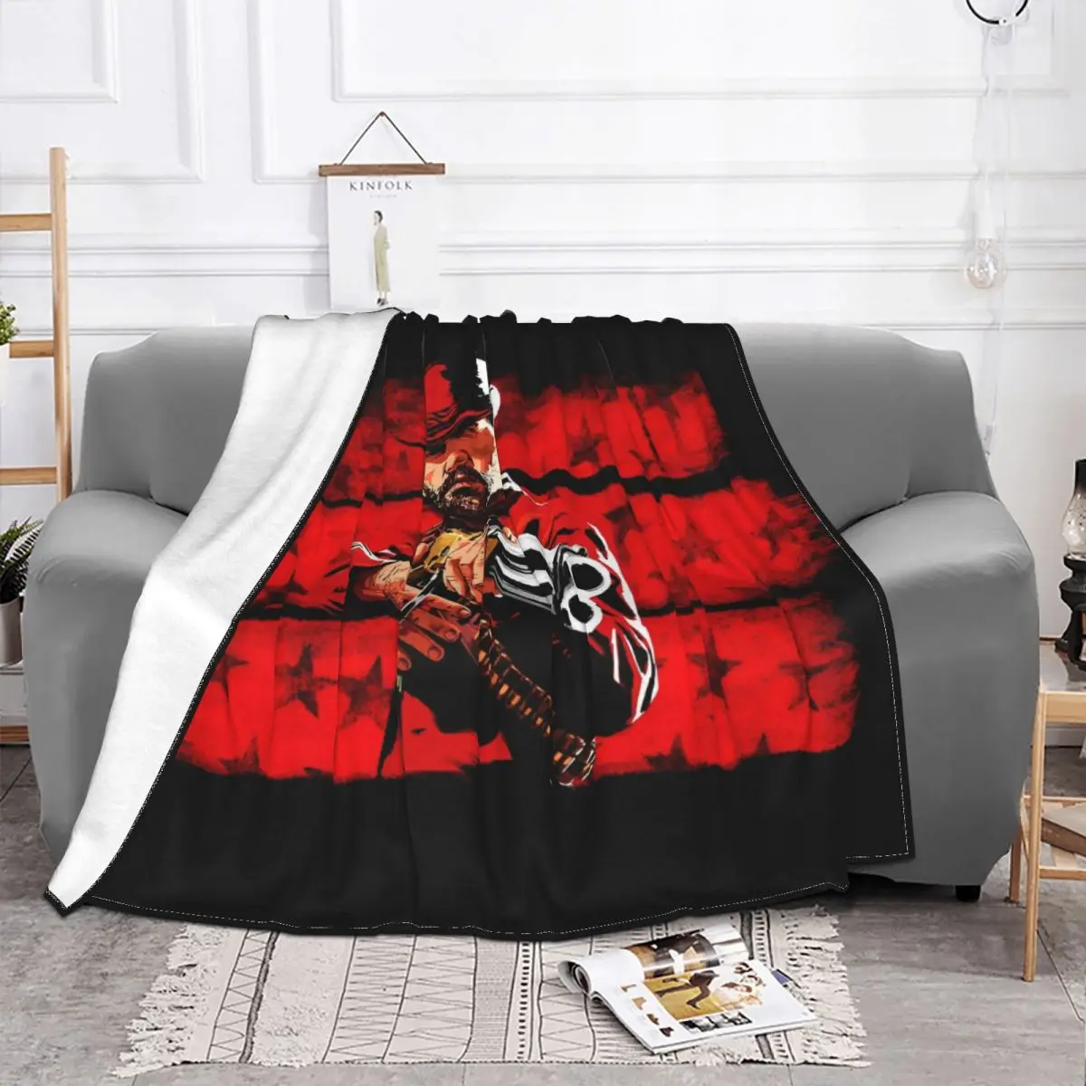 Red Dead Redemptions RDR2 Blanket Velvet All Season West Cowboy Game Breathable Ultra-Soft Throw Blanket Sofa Outdoor Bedspreads