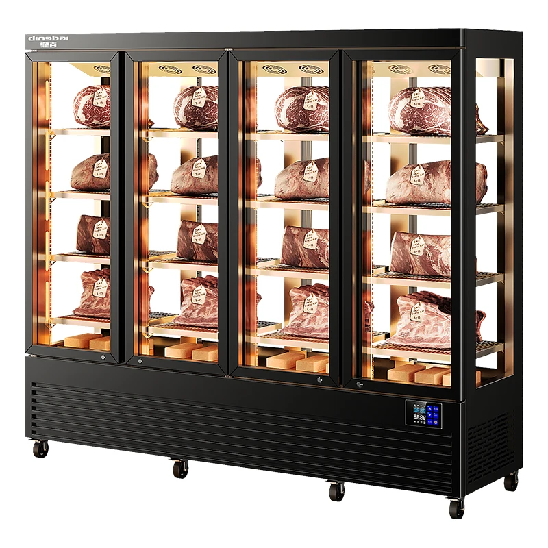 Commercial Kitchen Refrigeration Equipment Restaurant-Grade Beef Aging Meat Preservation Cabinet Four-Door Frost-Free Automatic