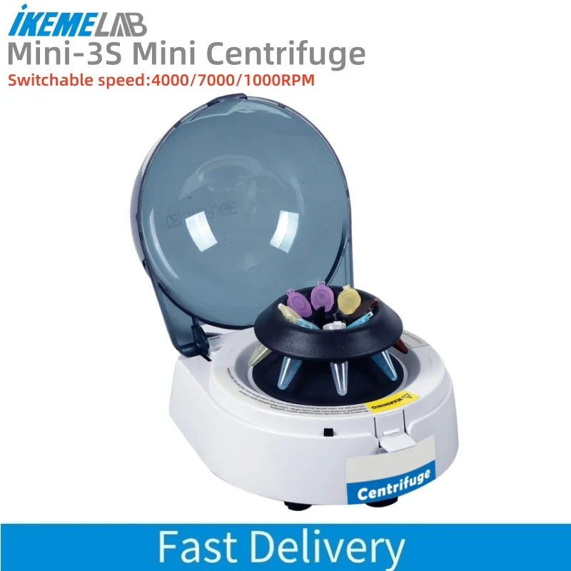 

Мини-центрифуга IKEME, 4000/7000/10000 об/мин, 3 передачи, переключаемая скорость, микроцентрифуга для домашних животных, лабораторная микроцентрифуга для трубок 0,2/1,5/2 мл