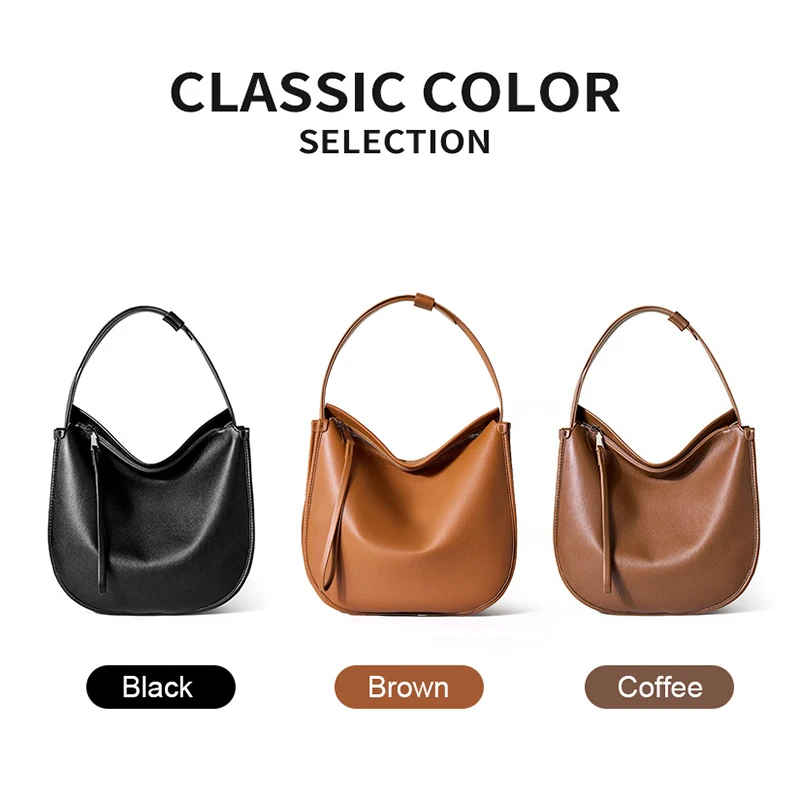 New Women Split Leather Bucket Bag Female Commuting Large Capacity Single Shoulder Handbag Crossbody Lady Messenger Tote Bags