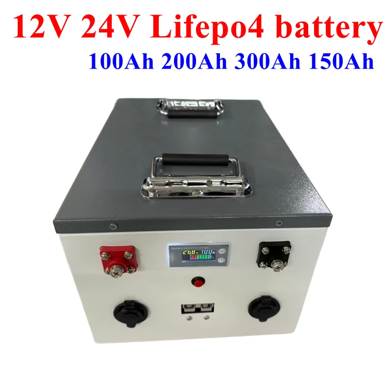 12V 24V 100Ah 120AH 150AH 200AH 300Ah 400Ah Lifepo4 lithium iron phosphate battery pack bluetooth BMS for boat solar system