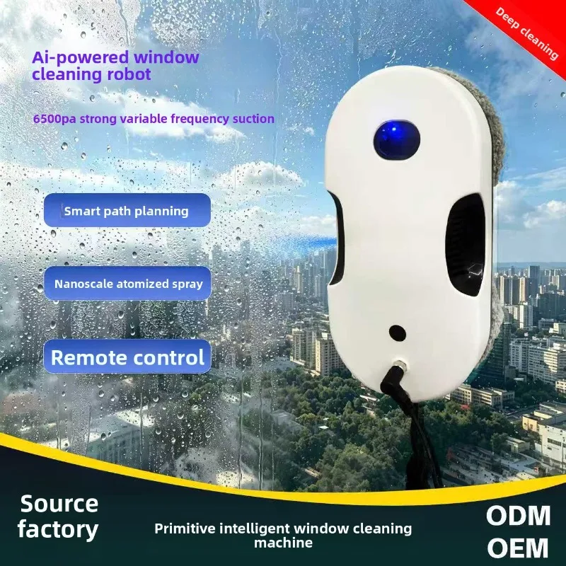 Brushless Smart Automatic Water Spray Window Cleaning Robot High Rise Glass Cleaner Home Use
