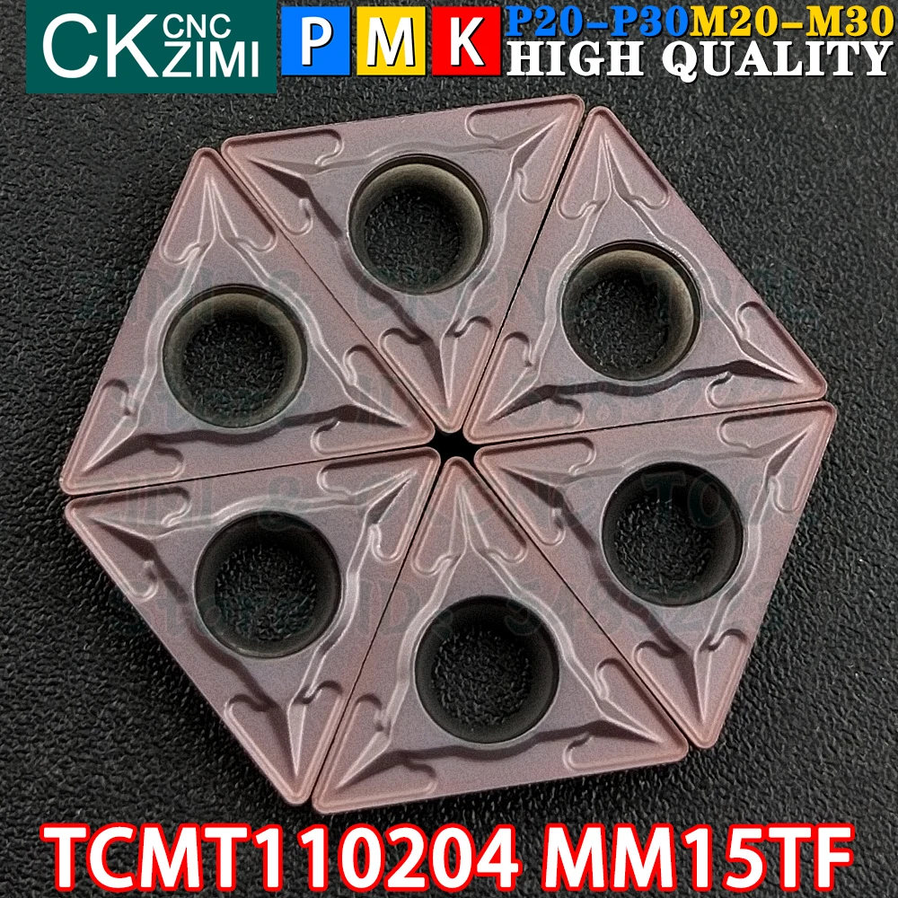 TCMT110204 MM15TF TCMT21.51 MM15TF Hardmetalen wisselplaten Externe Draaiwisselplaten Gereedschap TCMT1102 TCMT 1102 Cnc Mechanische Metalen Draaibank Snijgereedschap