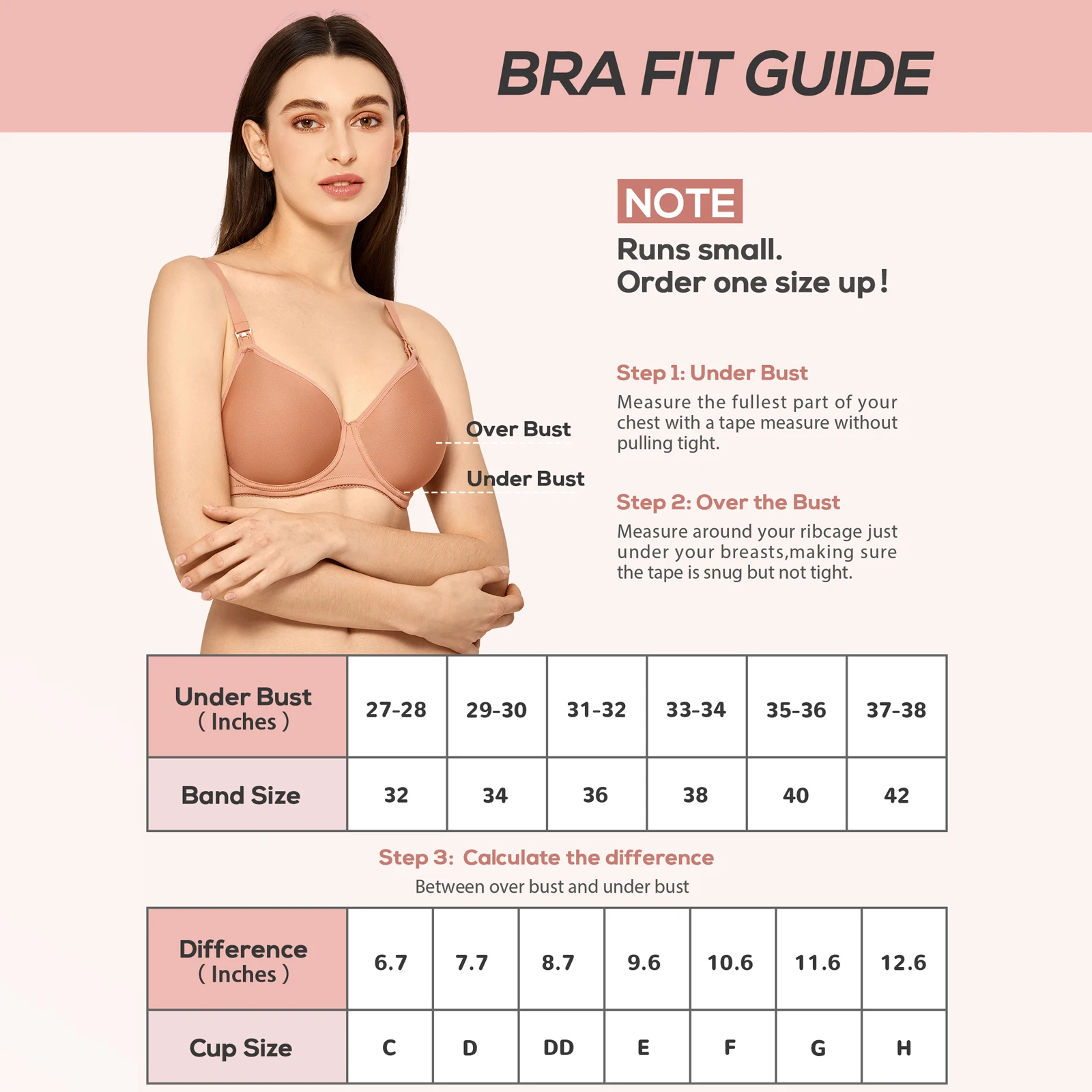 GRATLIN Padded Underwire Full Sling Support Maternity Nursing Bra For Pregnant Women Plus Size C DD E F G H Cup Lactation