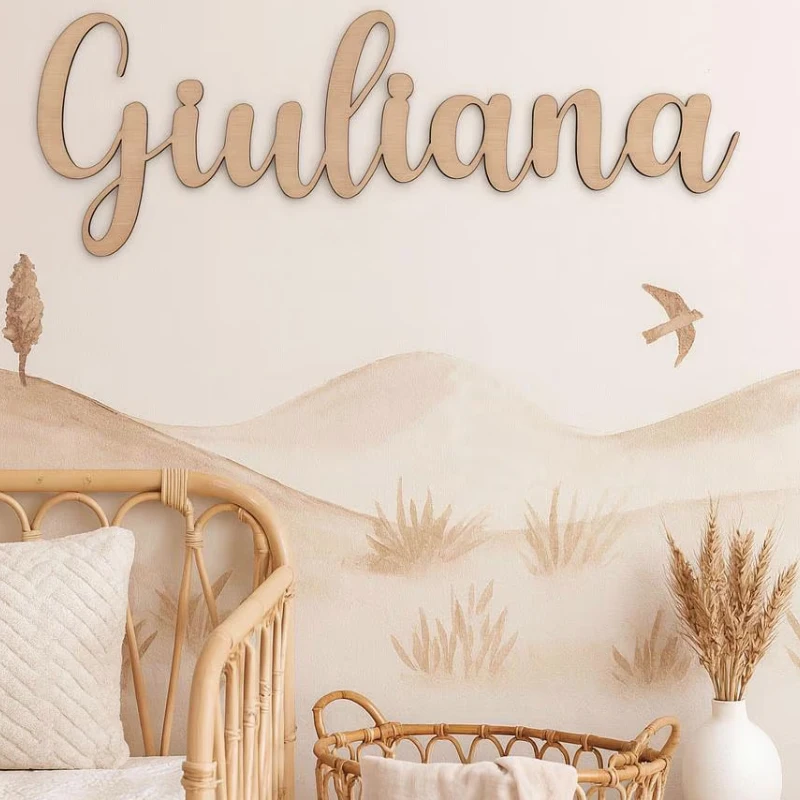 Papan Nama Kayu Custom, Papan  - Baby Nursery Name Letters ulasan dan harga